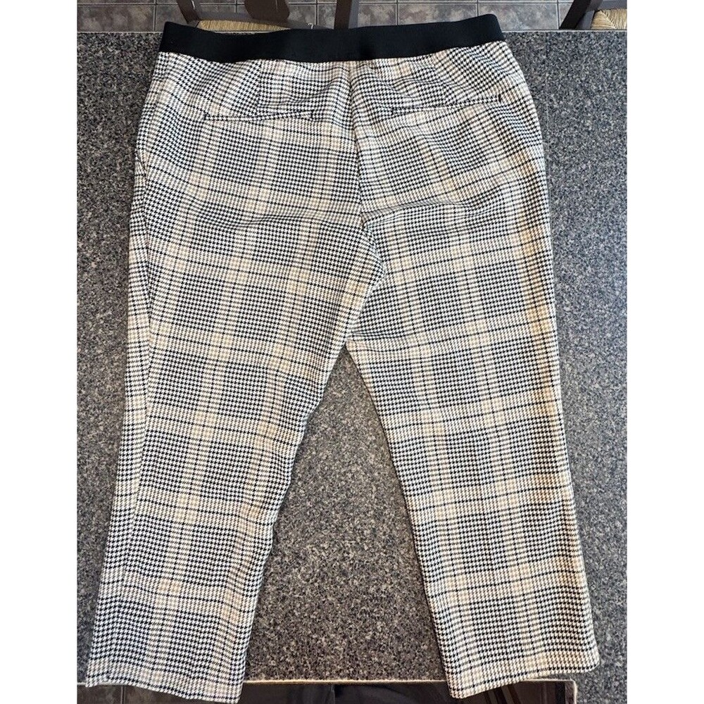 H&M Pants Plaid Cropped Trousers XL Women’s XL Office Siren Dark Academia Preppy - Picture 4 of 12